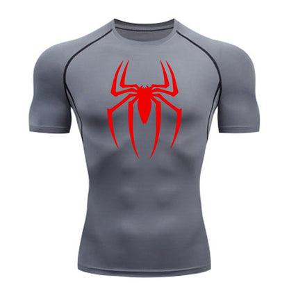 Men's Spider Print Compression Shirt
