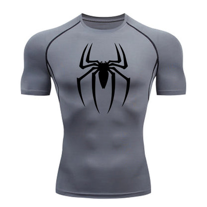 Men's Spider Print Compression Shirt