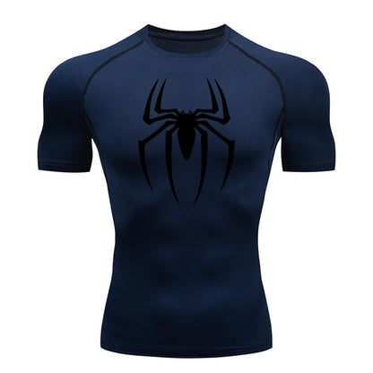 Men's Spider Print Compression Shirt